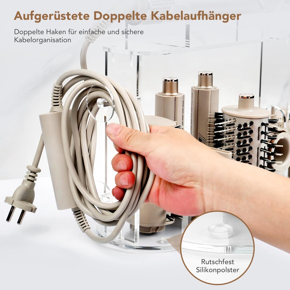 Haartrocknerhalter, Transparent