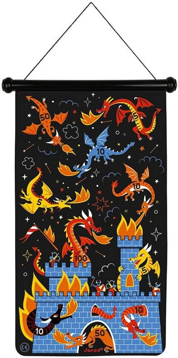 Magnetisches Dartspiel Drachen und Ritter (ab 4 Jahren), Drachen und Ritter