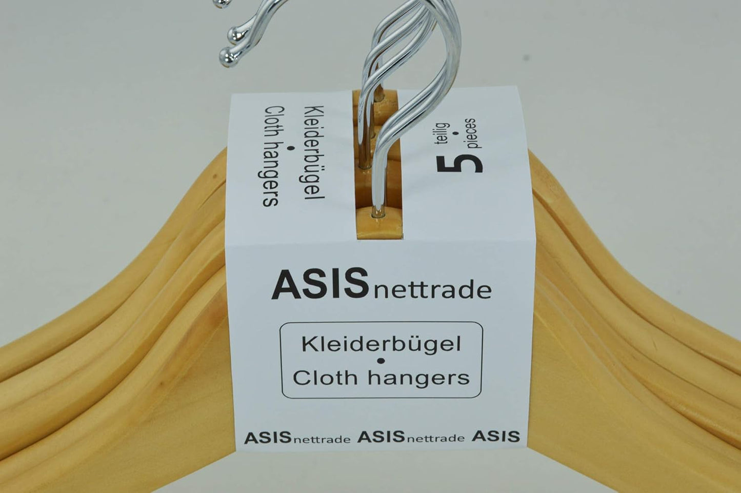 Holz-Kleiderbügel 20er-Set mit Hosensteg