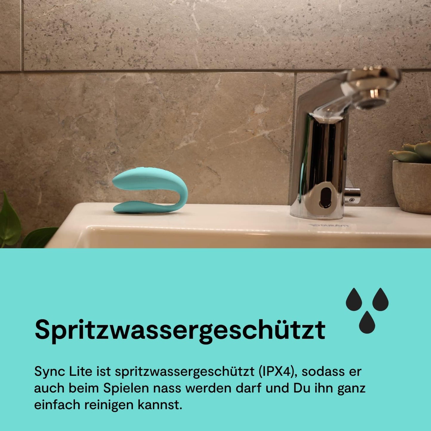 Sync Lite Paarvibrator, wiederaufladbar, Blau