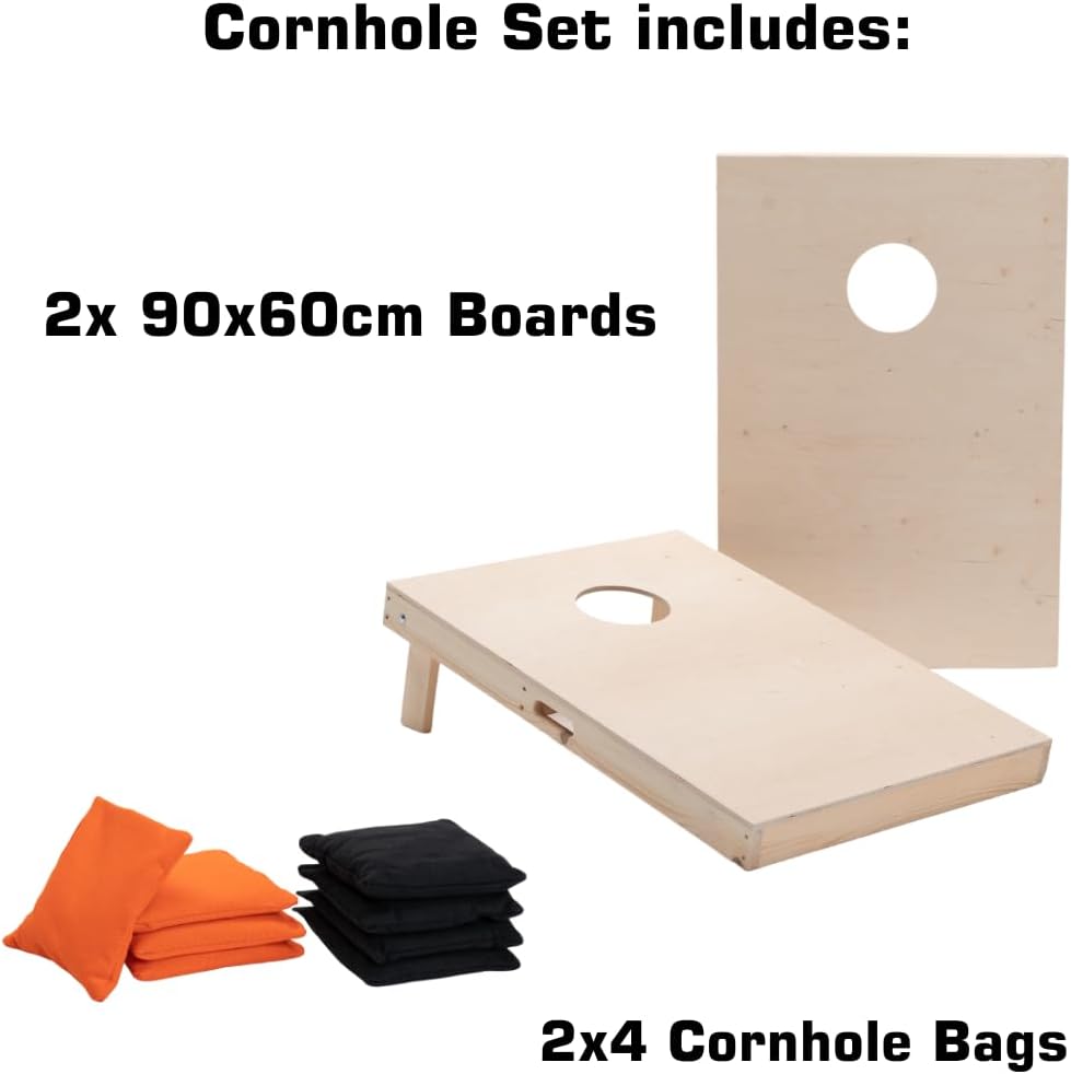 Cornhole Set, 90x60 Wood - Blanco Design