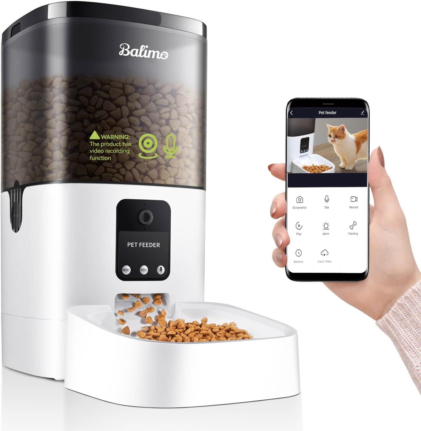 ‎DU4L-VS Futterautomat mit Kamera & APP-Steuerung, Weiss
