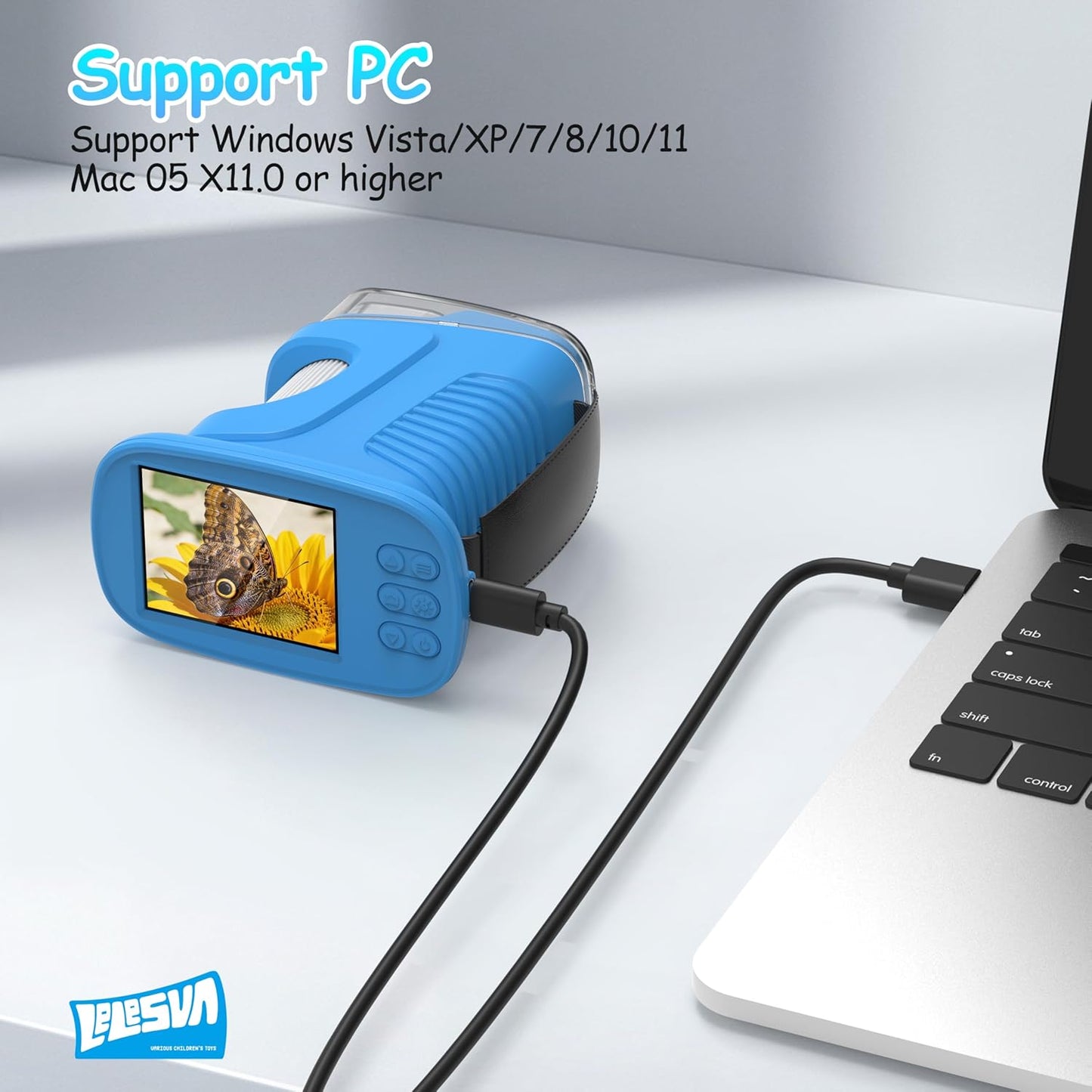 4K-Mikroskop mit Display für Kinder, BLAU