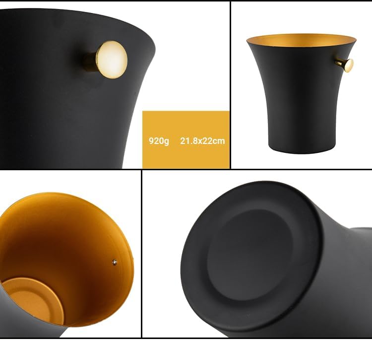 Sektkühler Classic Edelstahl 8 Liter, Farbe: Schwarz
