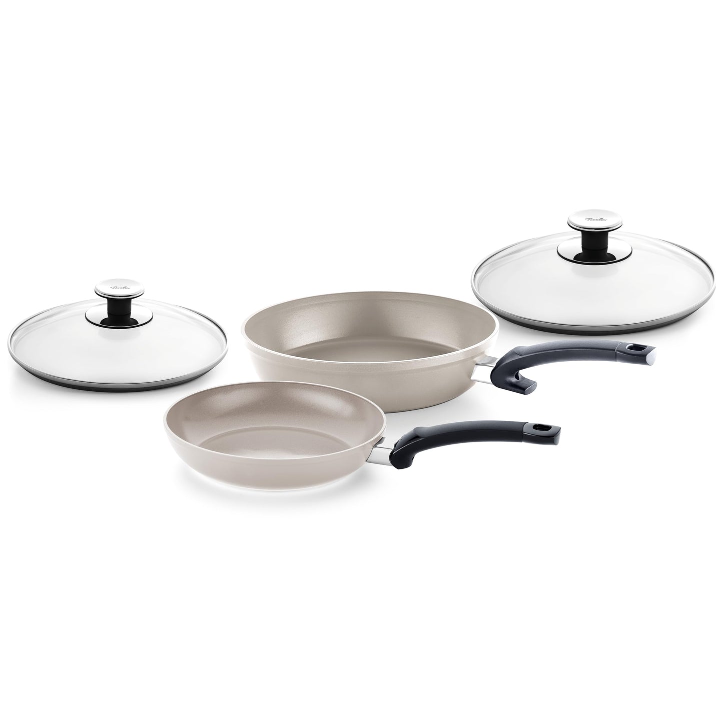 Ceratal Comfort und Classic Pfannen-Set, 24 cm + 28 cm (4-Piece Set) Grau