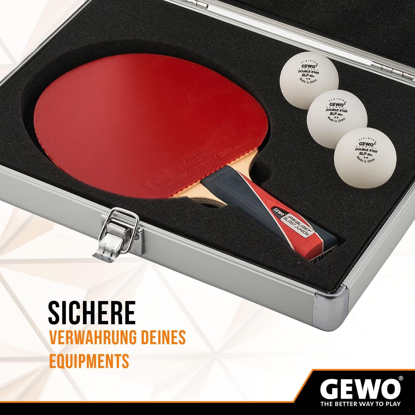 Alukoffer für Tischtennisschläger und Bälle, Silber