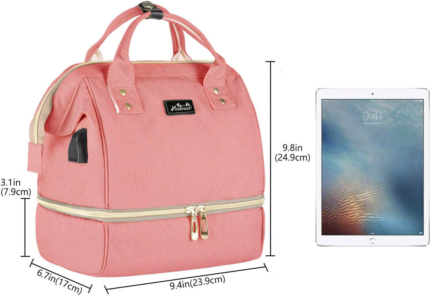 Kompakter Wickelrucksack, 8L, Mini Rosa