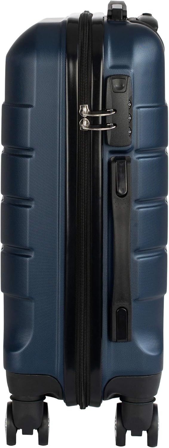 Hartschalen-Handgepäckkoffer mit 4 Rollen, Dunkel-blau Handgepäck