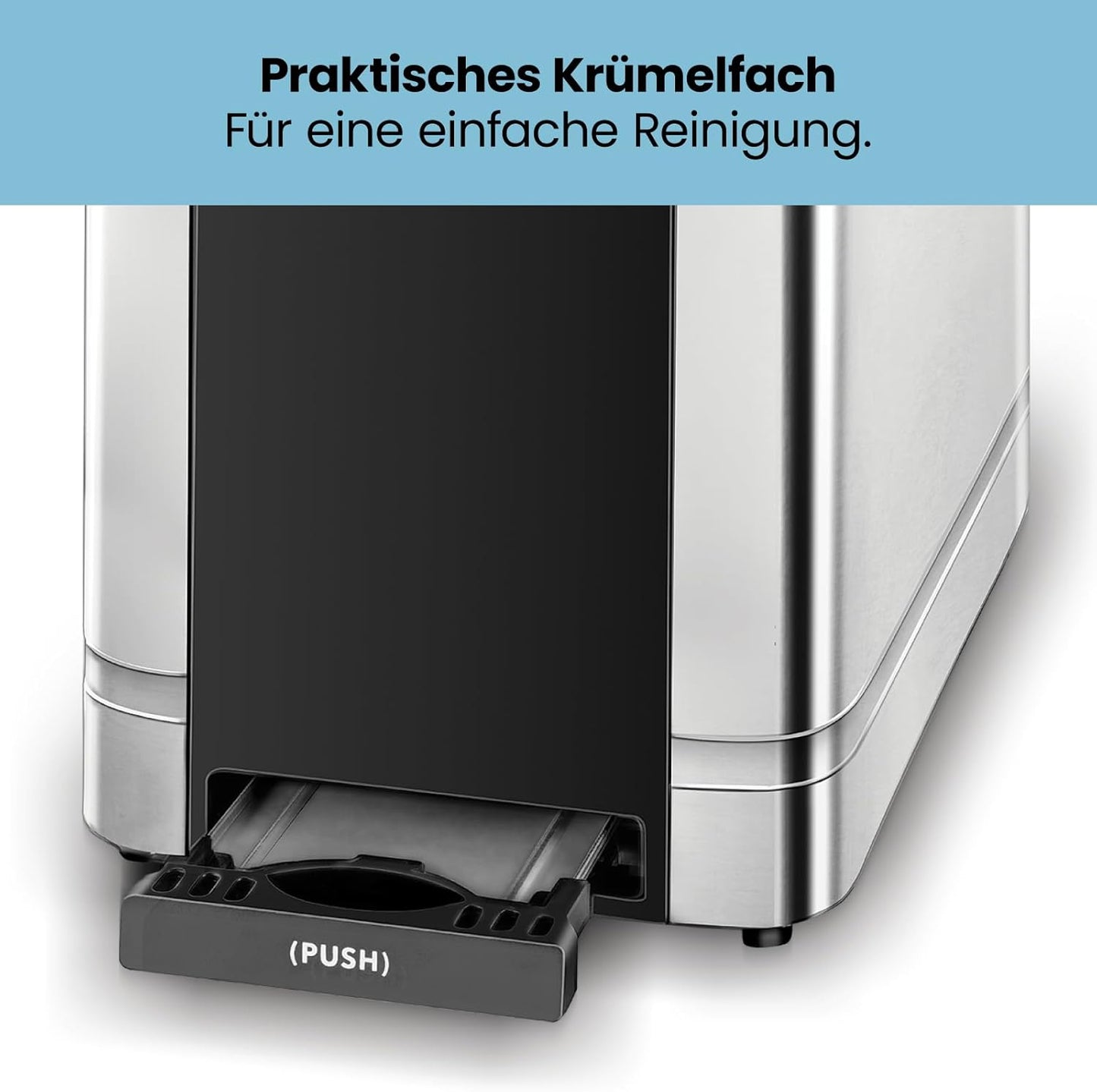 Toaster mit herausnehmbarer Krümelschublade