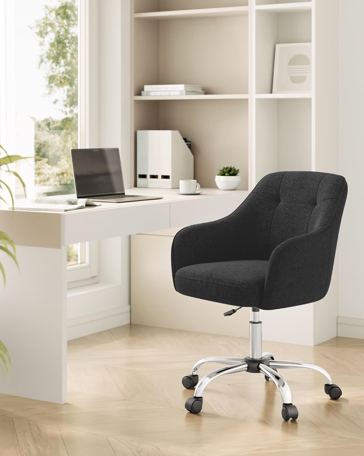 Homeoffice Drehstuhl, Schwarz Baumwollmischung
