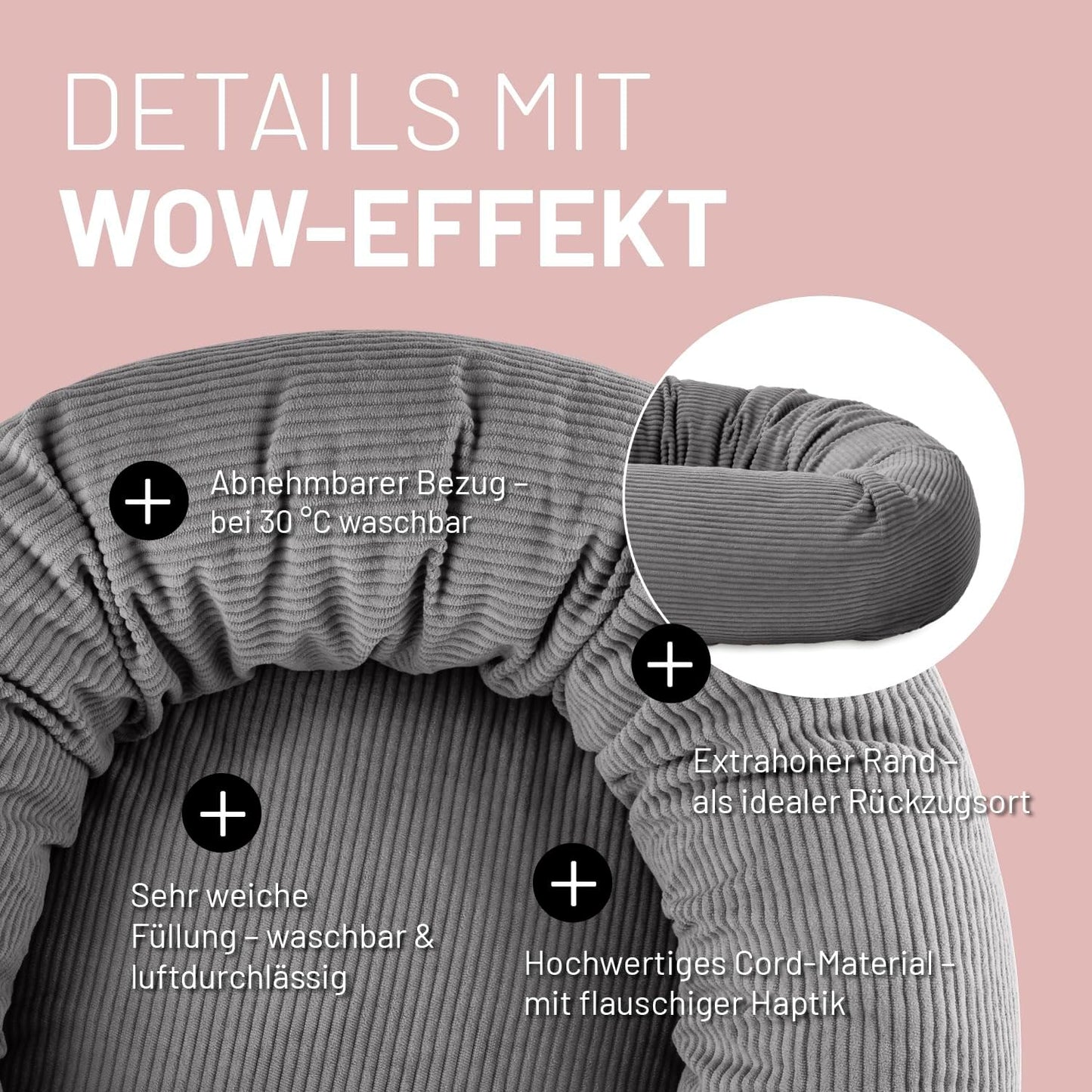 Komfort Katzenbett, Grau