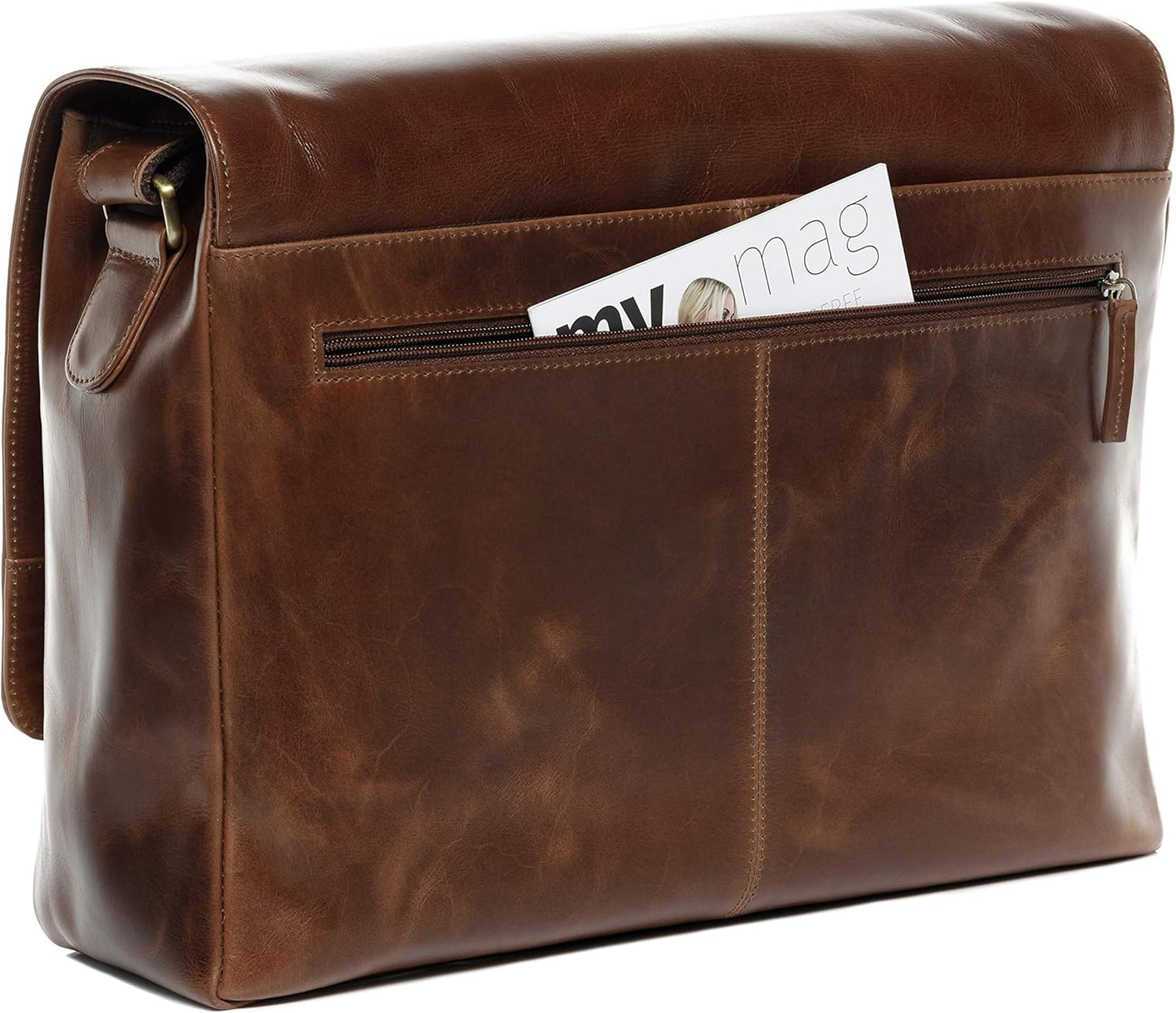Laptoptasche Messenger Bag, Vintage Hellbraun