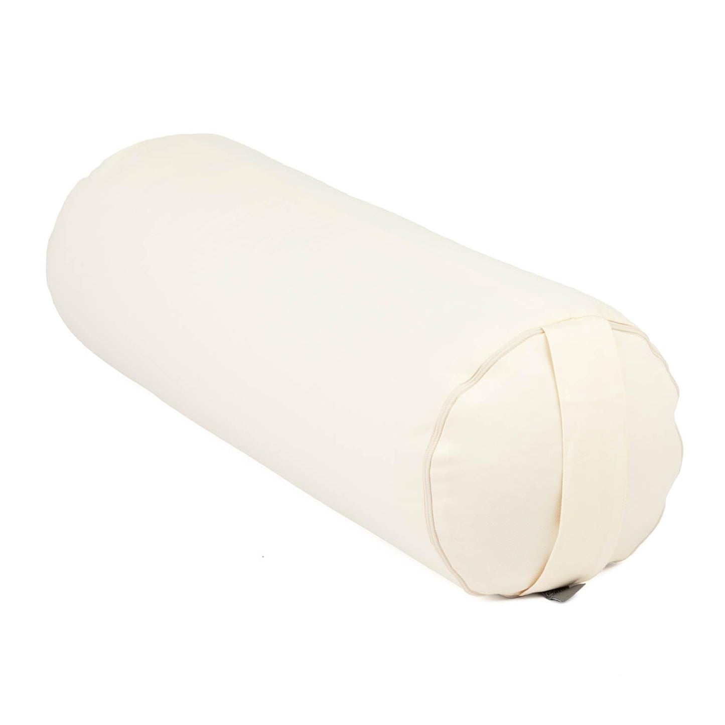 Mini Yogabolster mit Buchweizenfüllung und abnehmbarem Bezug, Natur