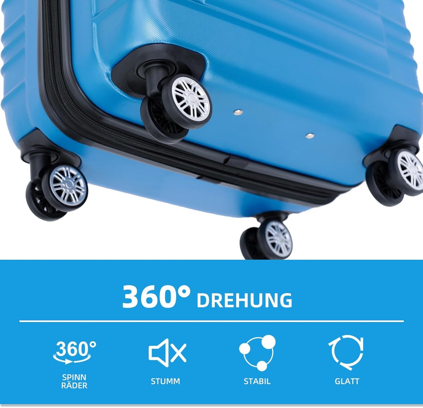 Handgepäck Reisekoffer, Türkis / M