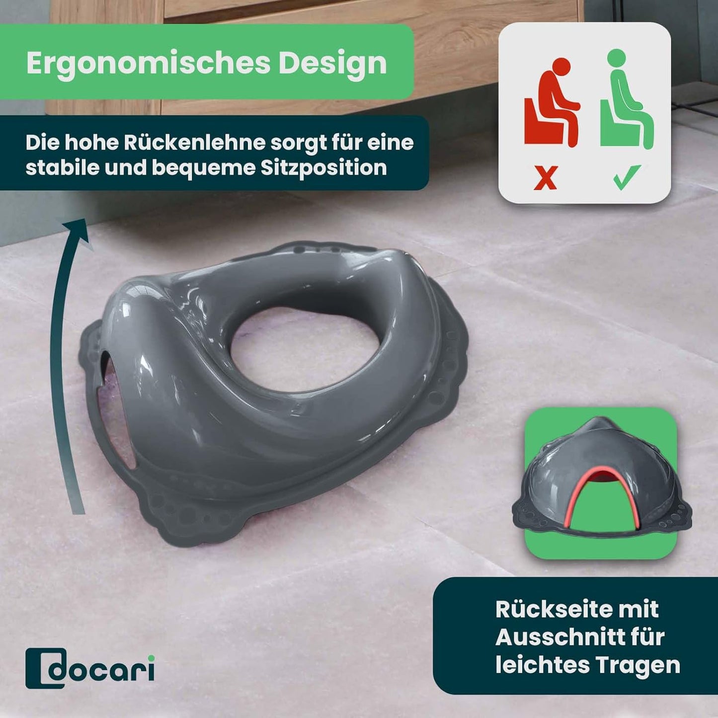 Toilettentrainer-Set mit Treppe und Pferdemotiv, Pferd 2er Set