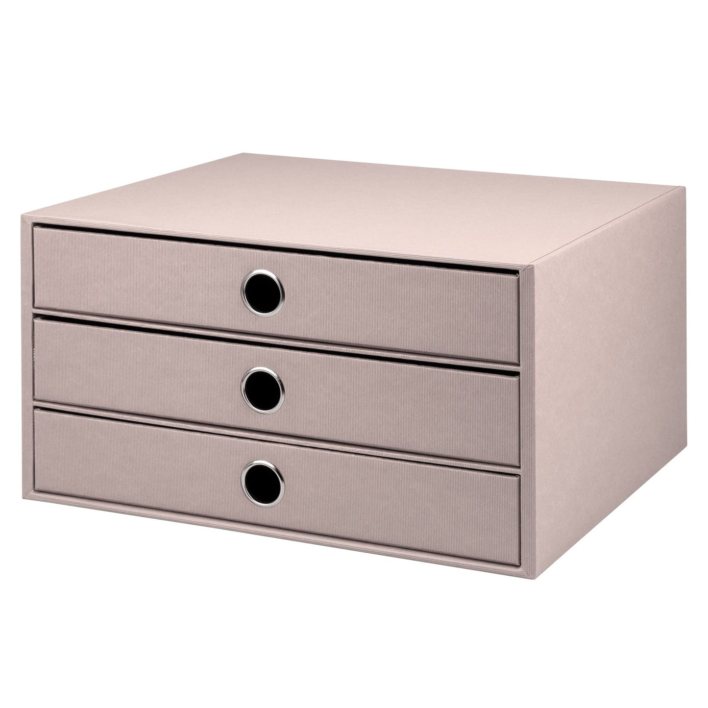 Soho Schubladenbox mit 3 Schubladen, Rosa | Powder