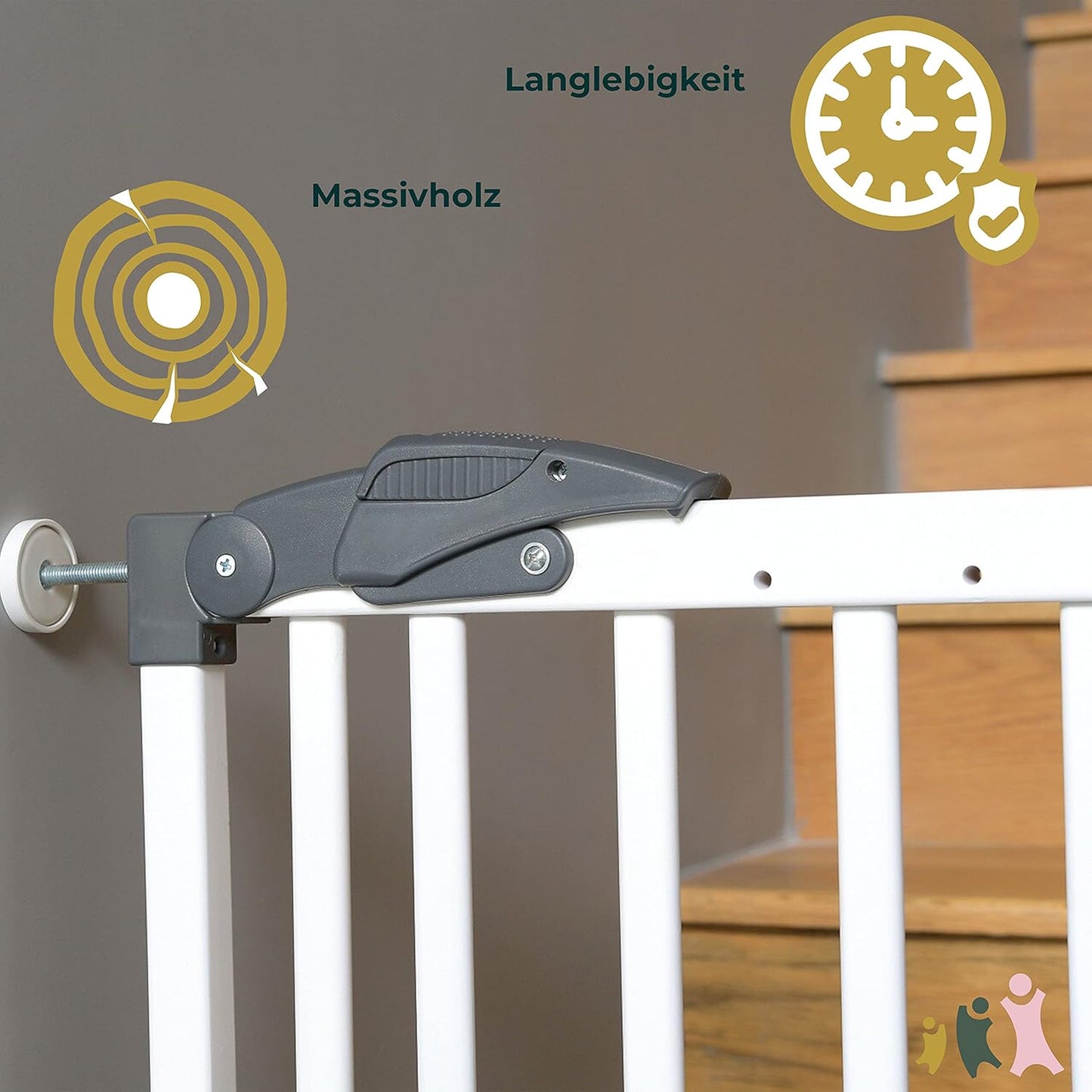 Schwenkbares Türschutzgitter 68-102 cm