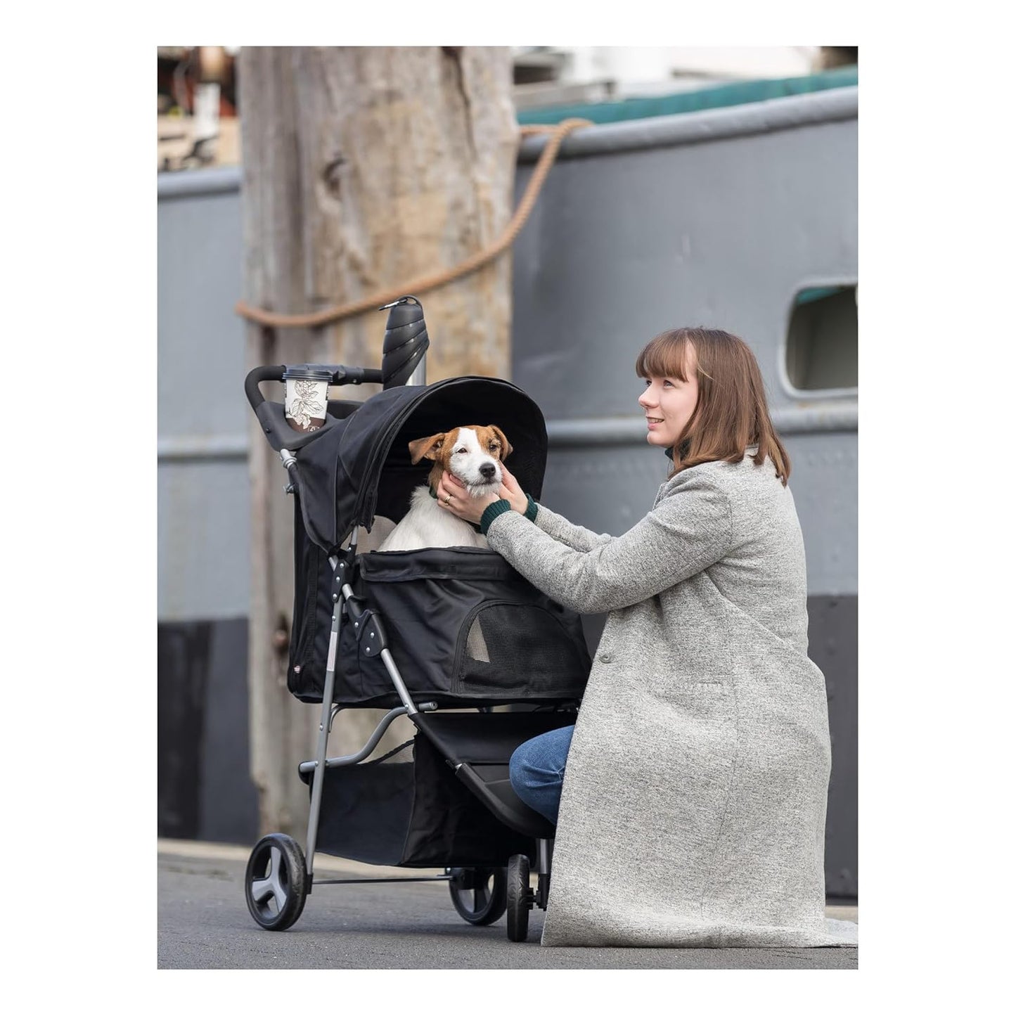Buggy für Hunde bis 11 kg, Schwarz