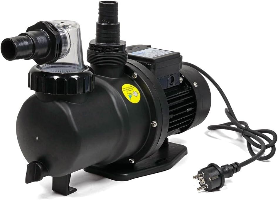 Selbstansaugende Poolpumpe mit Vorfilter (9500 l/h), Kapazität: 9500 l/h, Vorfilter: 550 W