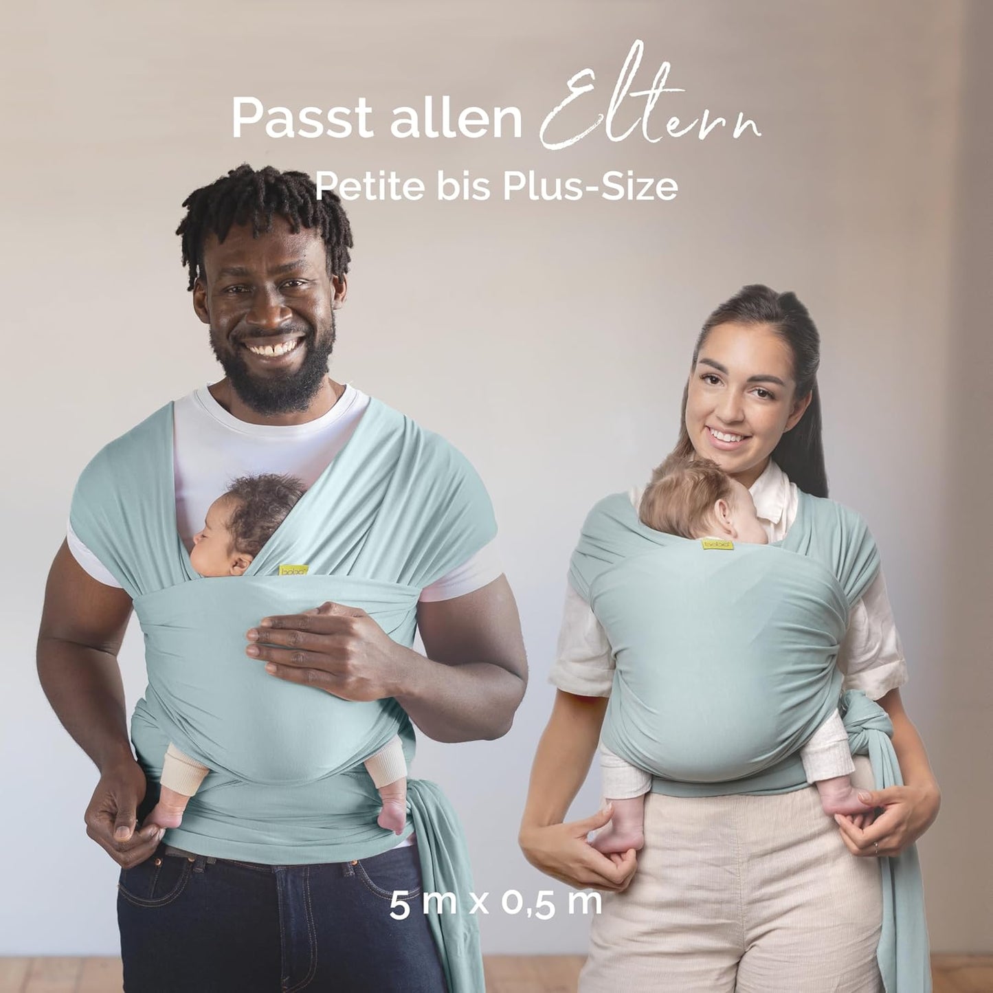 Babytragetuch aus Bambusviskose (bis 15 kg), Serenity Sea Mist Bamboo