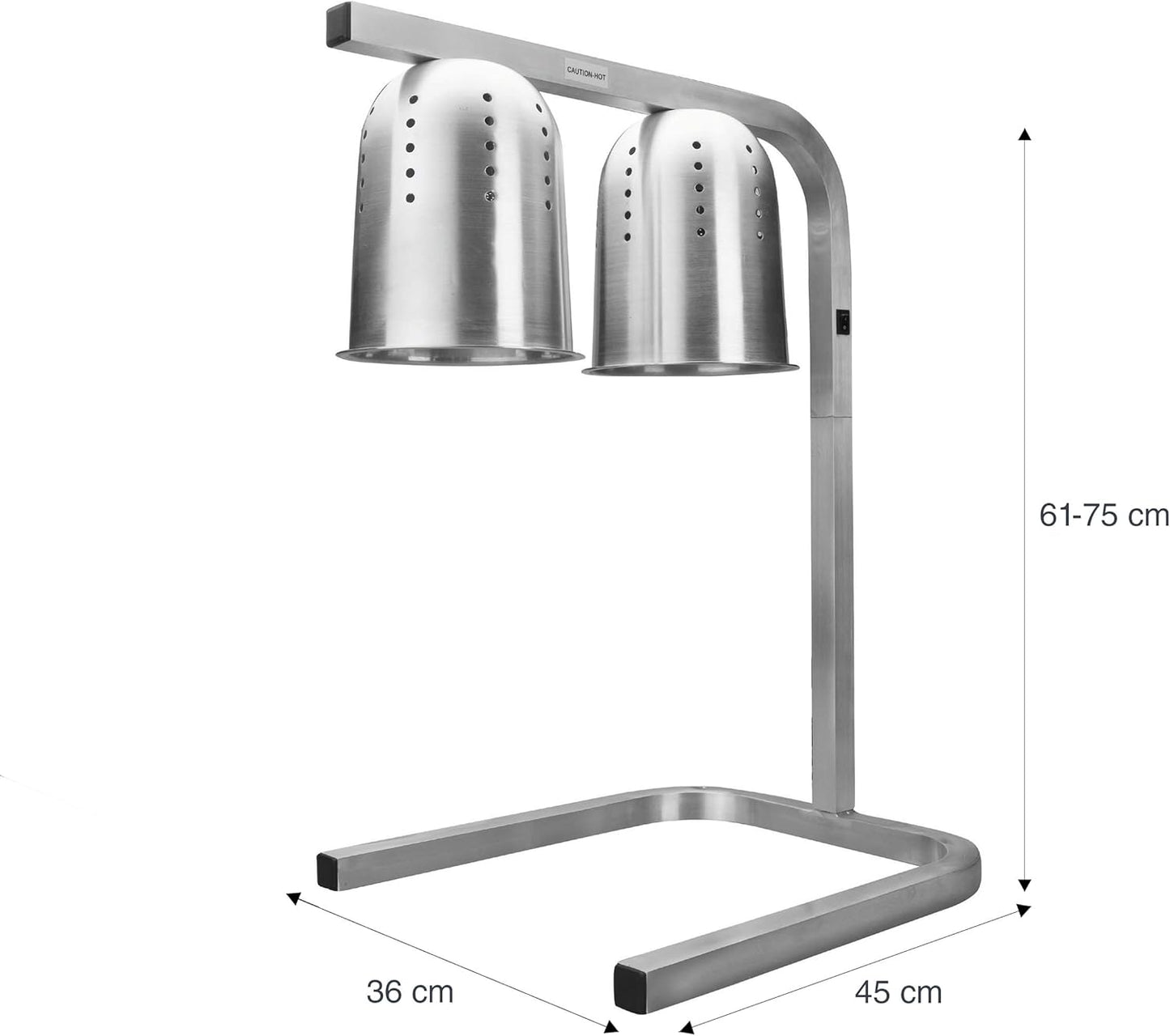 69061 Doppel-Infrarot-Heizlampe, höhenverstellbar, Aluminium Doble