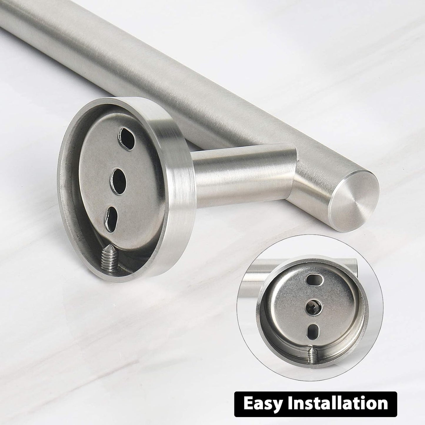 Badezimmer-Handtuchstange zur Wandmontage, 1 Packung 16 Inch Gebürstetes Nickel
