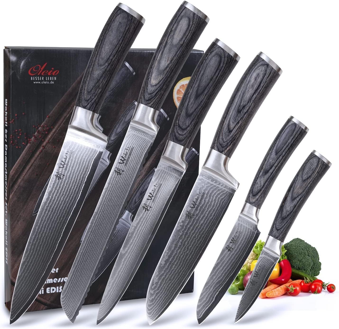 Edis Damastmesser-Set