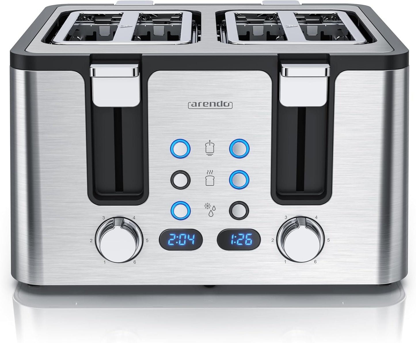 Toaster 4 Scheiben, B: Silber