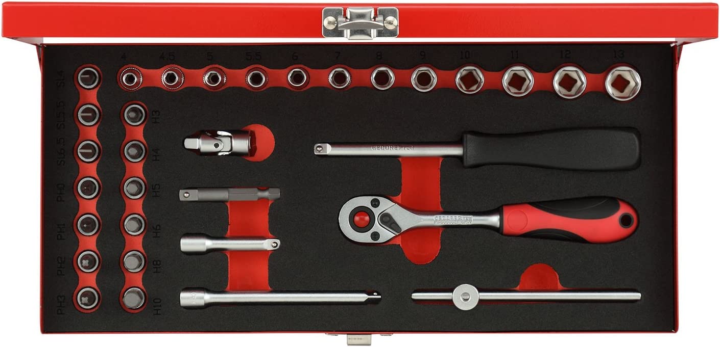 Red Steckschlüssel-Satz 1/4", 32-teilig, 1/4 Zoll Multicolour