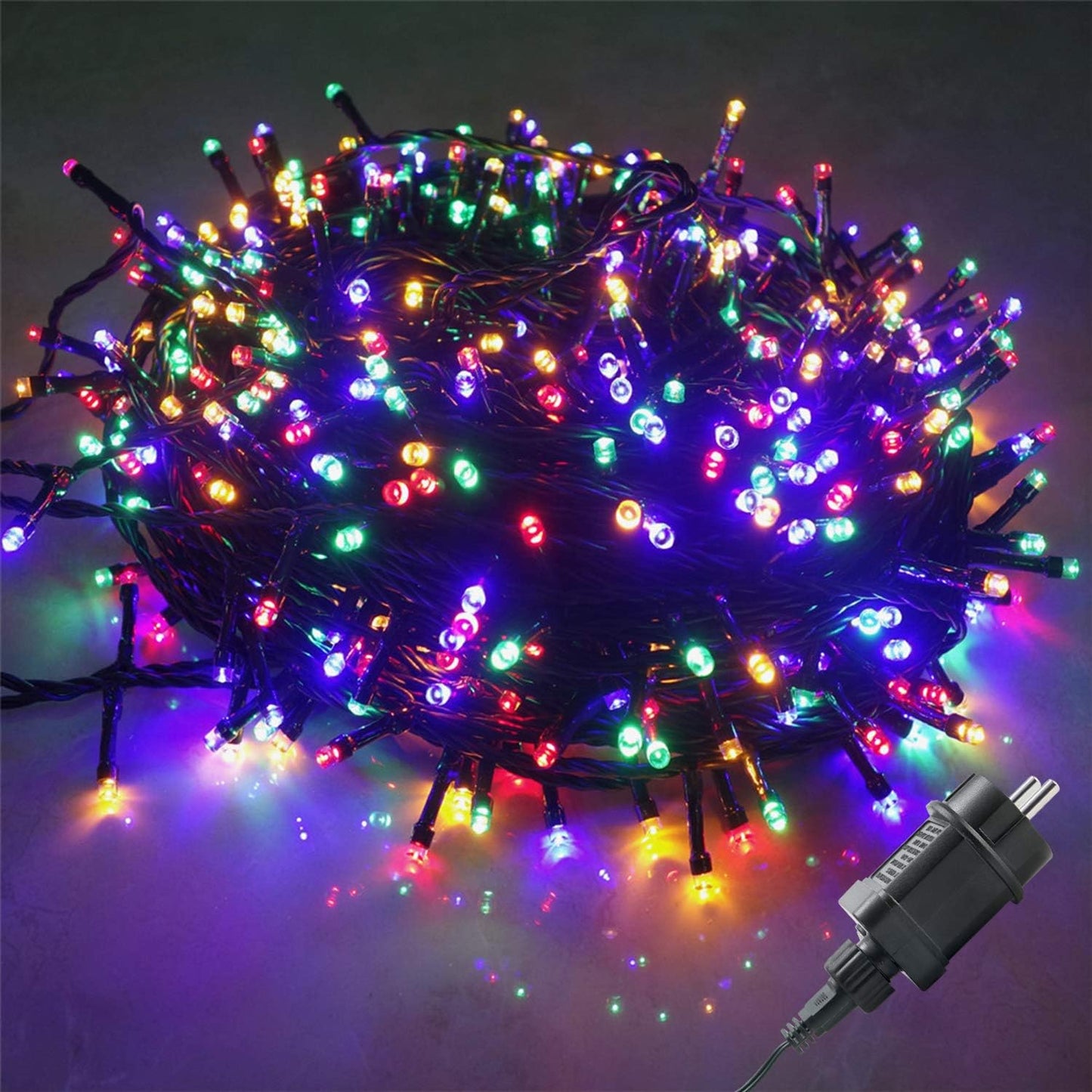 LED Lichterkette mit 8 Leuchtmodi, Bunt, 50m 500LED