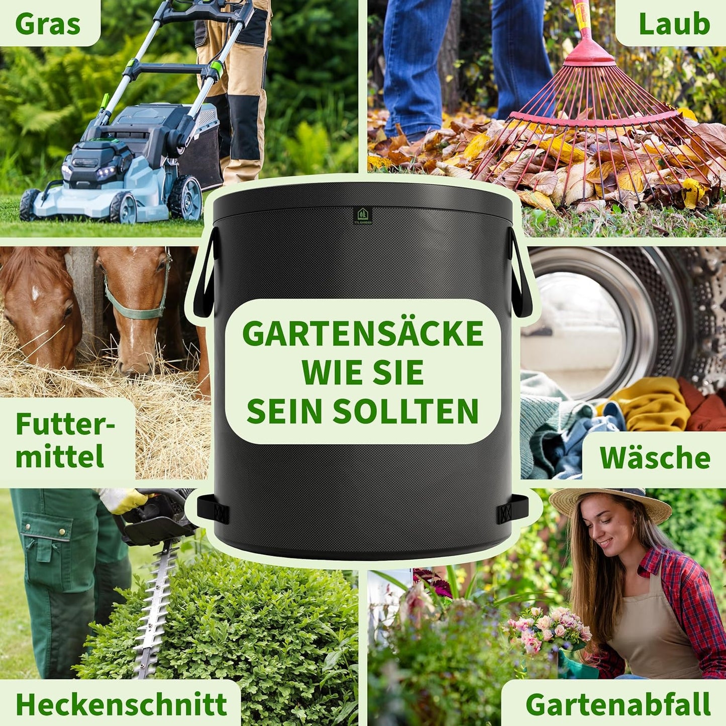 3er-Set Gartensack Super Solid, 272 Liter grau 3x 1 stück (3er Pack)