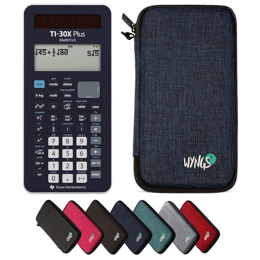 TI-30X Plus Rechner mit Schutztasche, Blau