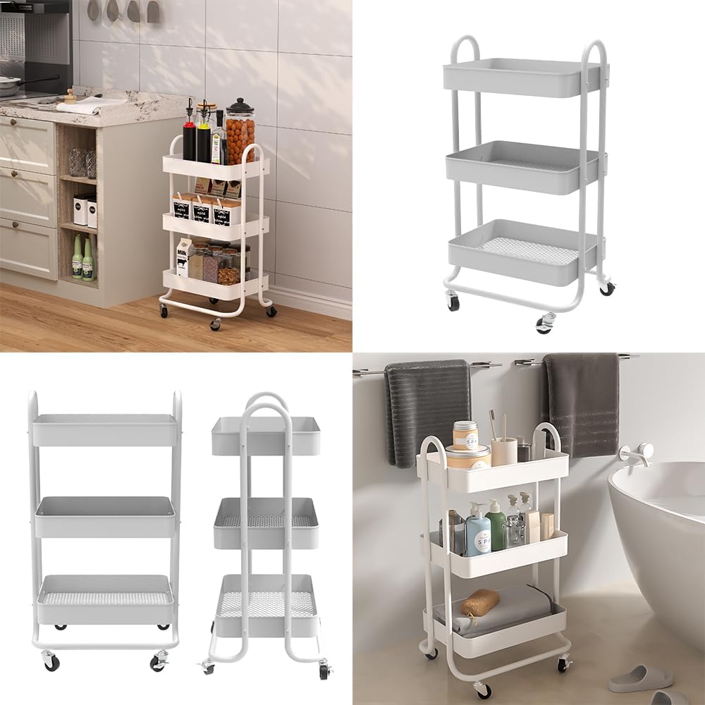 Rollcontainer Tron, Weiss 45,9x78,7x34 cm