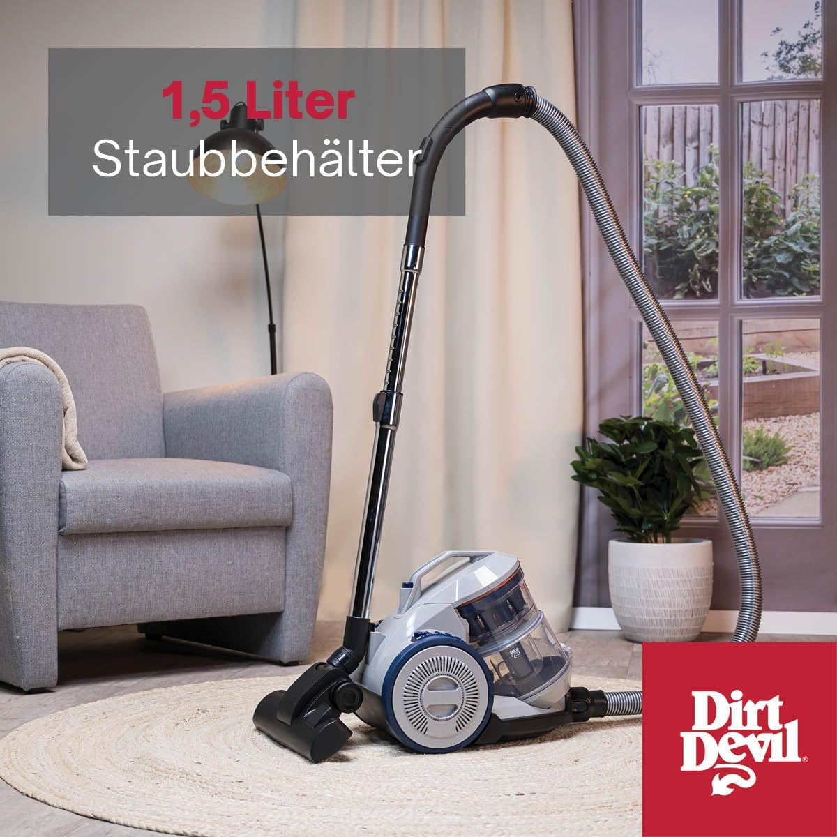 Beutelloser Bodenstaubsauger DD2501 mit HEPA-Filter, DD2501