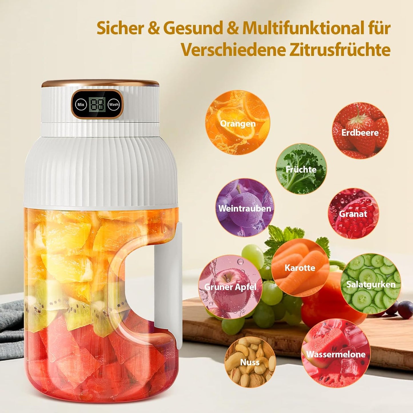Fruchtsaftmaschine, Beige