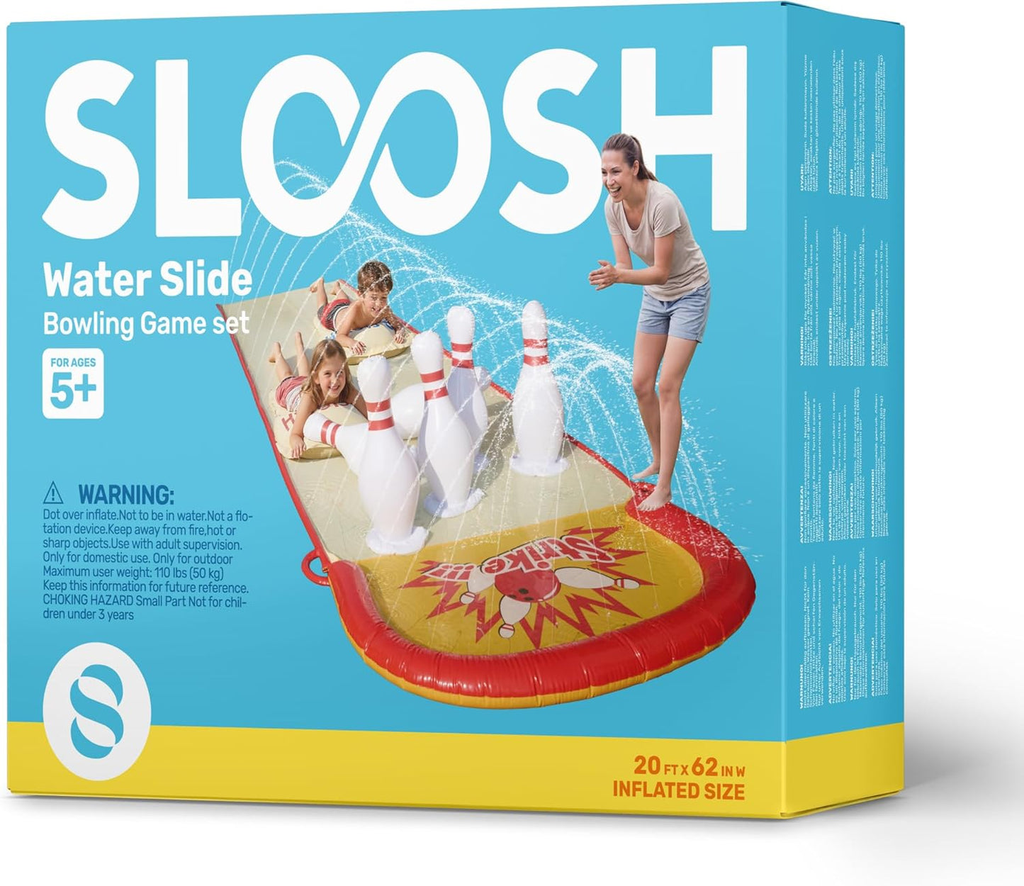 Wasserrutsche mit Bowling-Set