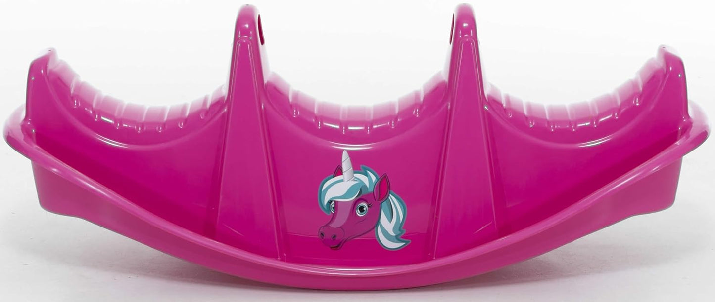 Kinder-Wippe im Einhorn-Design für max. 3 Kinder, Pink