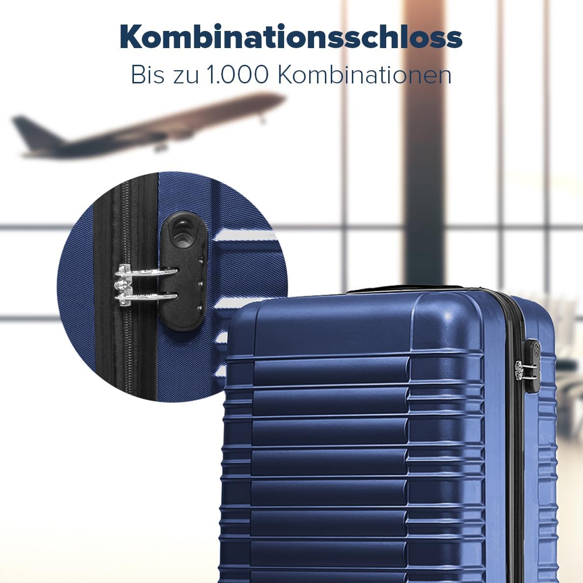 Hartschalen-Kofferset (3-teilig), Small + Medium + Large Dunkelblau