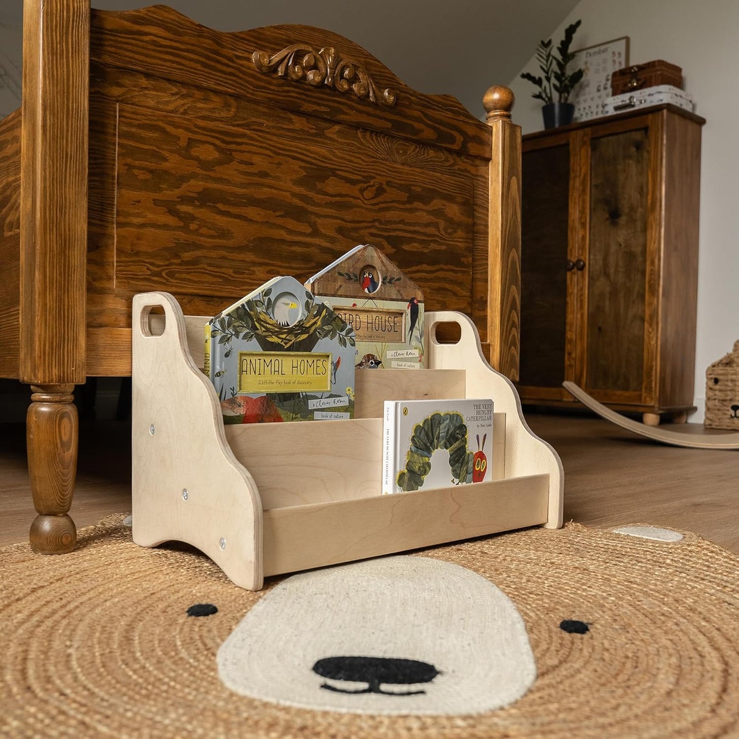 Bücherregal für Kinderzimmer, Natürliche