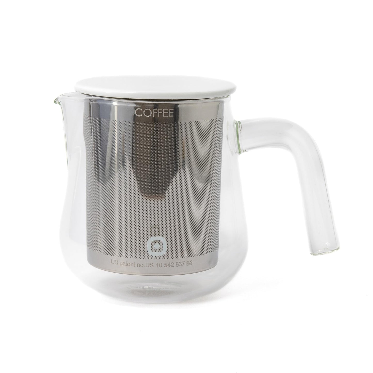 X-Tract Glas Kaffeekanne mit Edelstahlfilter 0,6l, Clear 0,6 Liter
