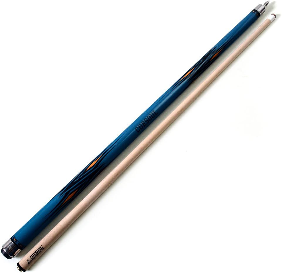 2-teiliger Maple Billiard Queue, blau 12.75mm