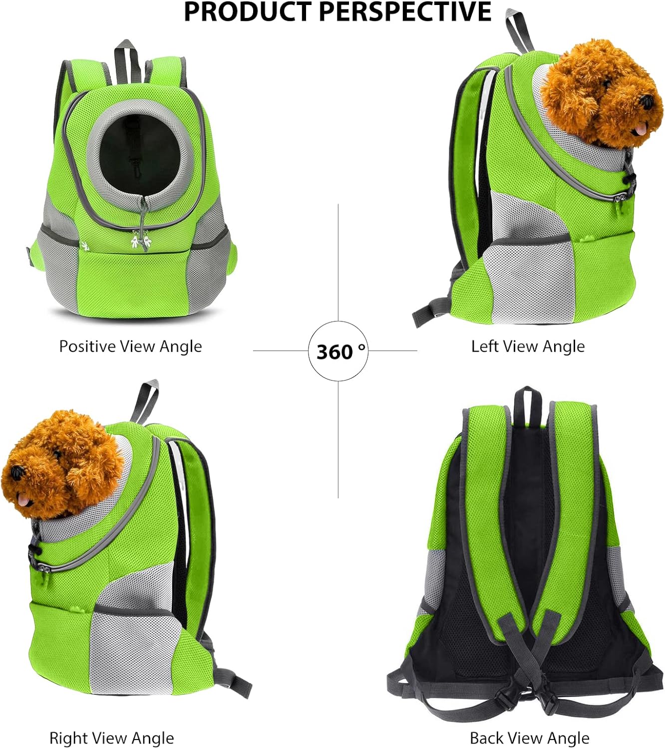 Haustierrucksack, L 41 x B 24 x H 46 cm, Grün
