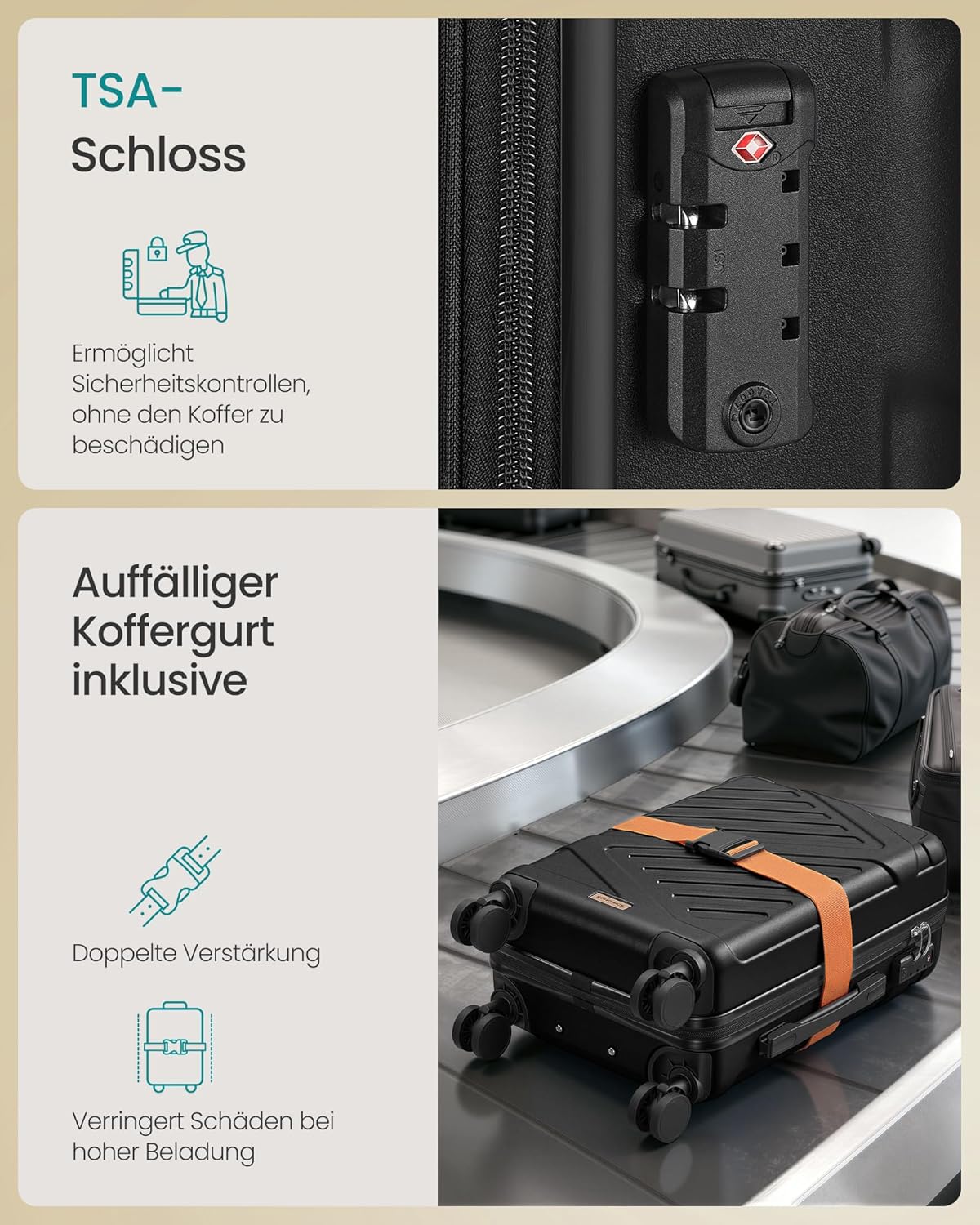 Hartschalenkoffer für Handgepäck, Tintenschwarz M