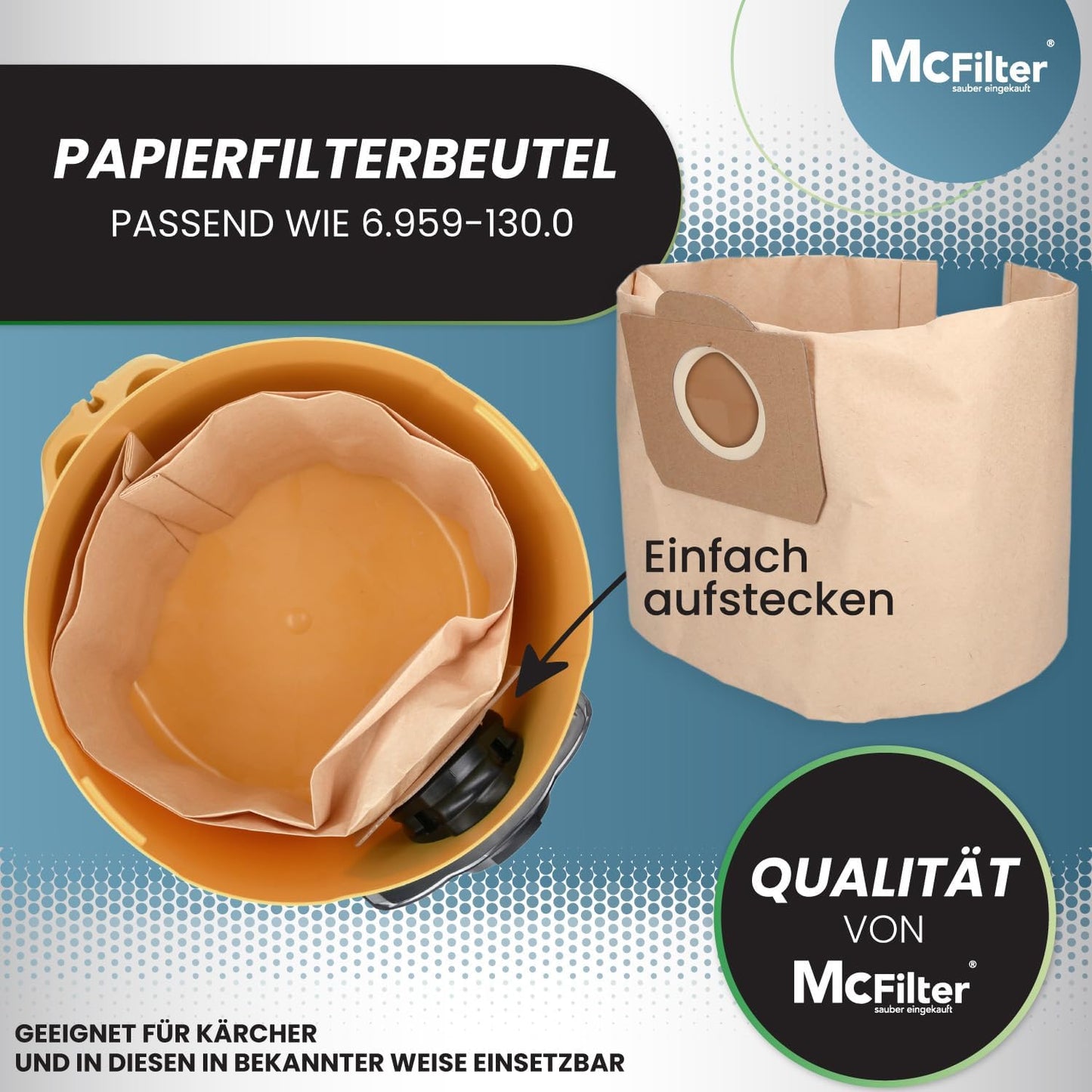 Staubsaugerbeutel KA 32 für Kärcher SE 400x-Serie, 10 Beutel für SE 4002