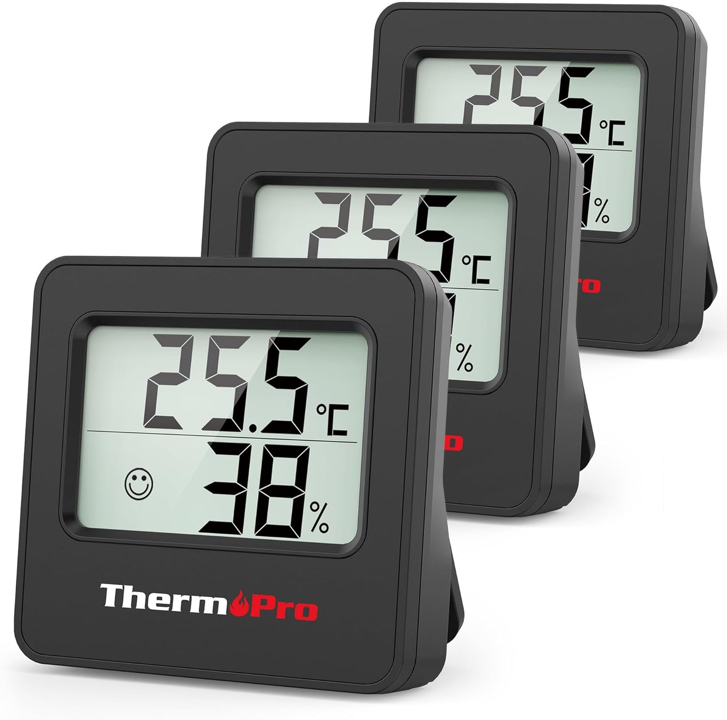 TP157 Mini Thermo-Hygrometer (3er-Set), Klassisch 3 Stück
