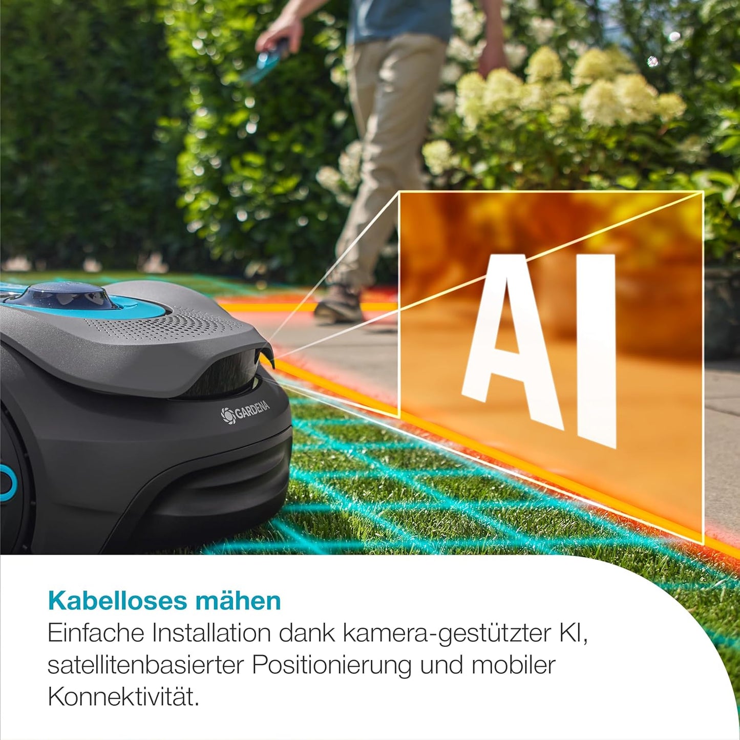 Mähroboter Sileno Sense mit KI-Technologie, Bis 600 m²
