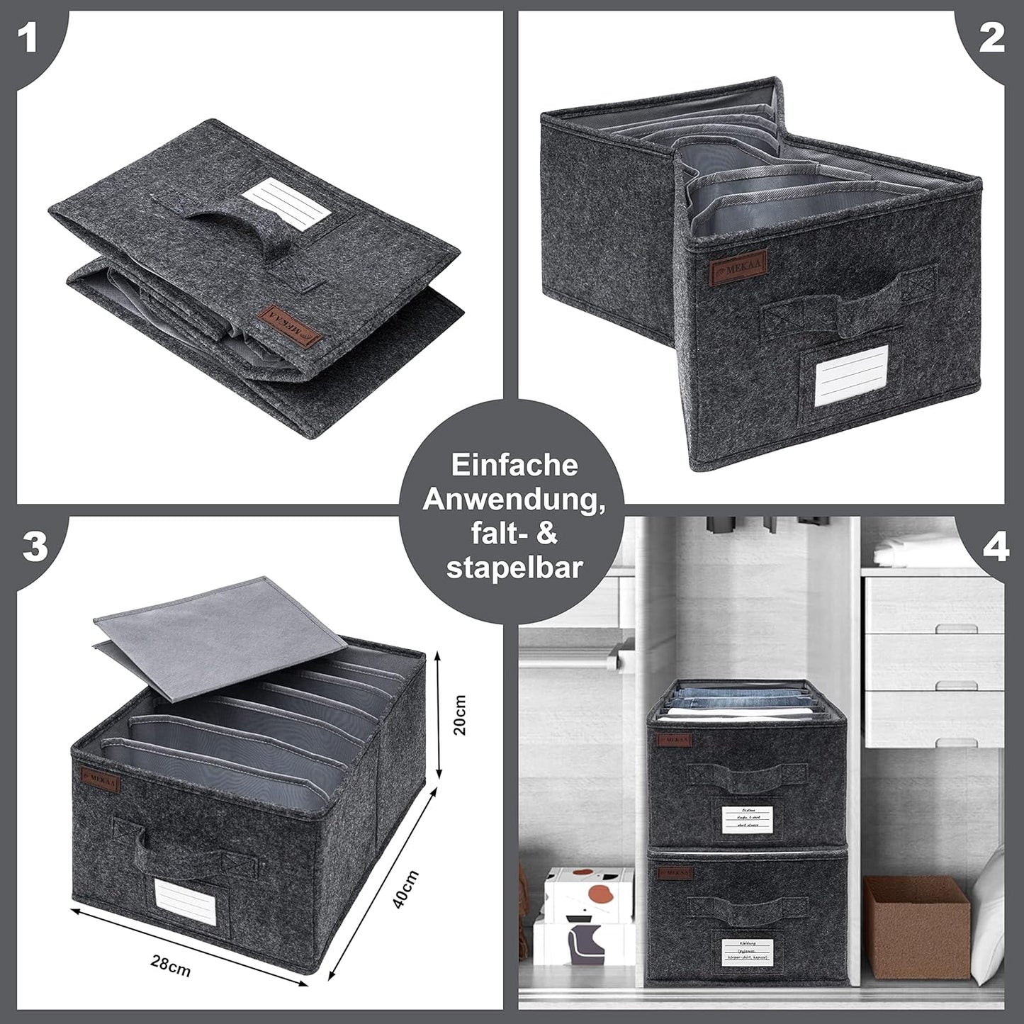 2er-Set Kleiderschrank-Organizer, Kleiderschrank Organizer, 2er-Set, L