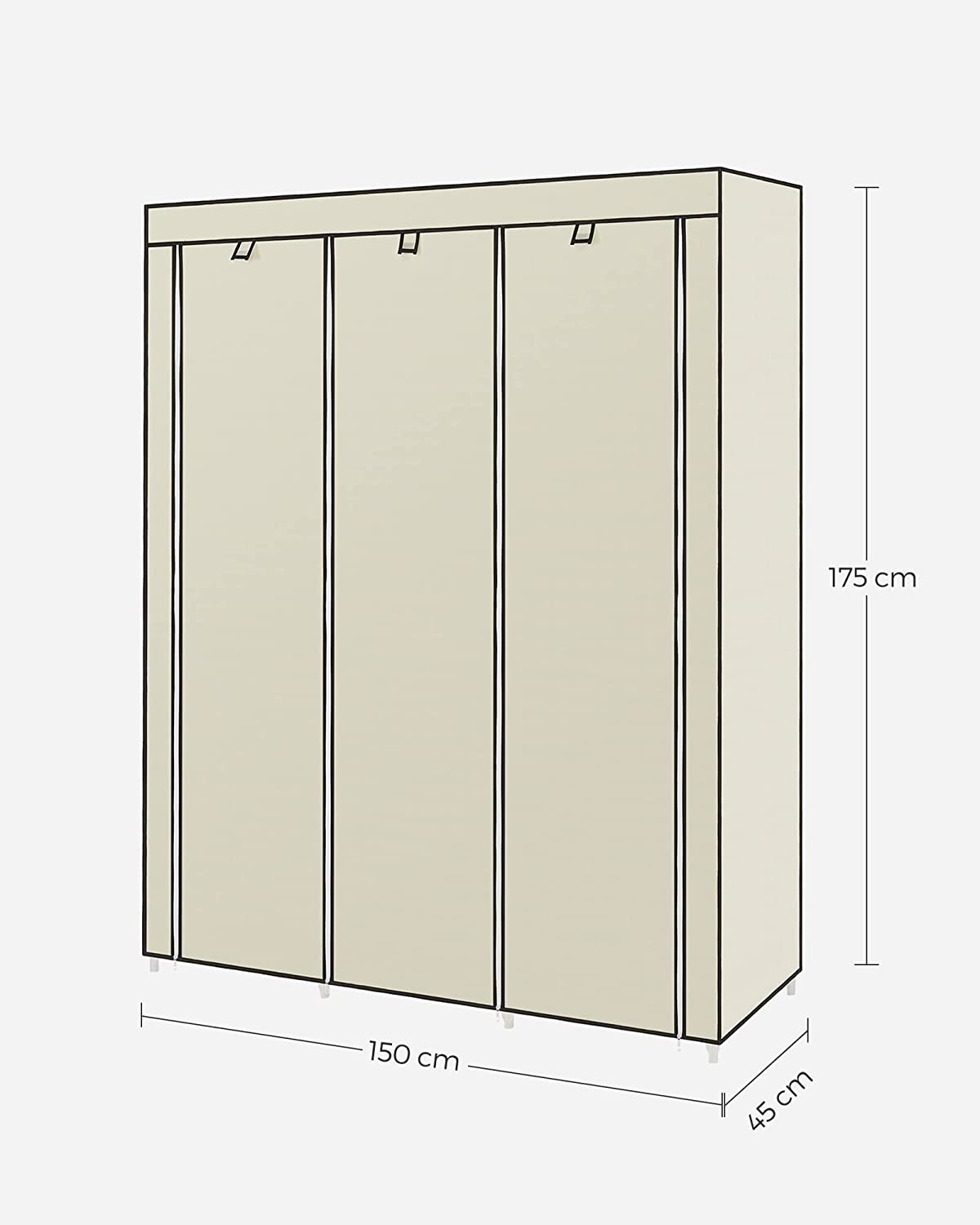 Faltschrank, Faltschrank, Beige, Single