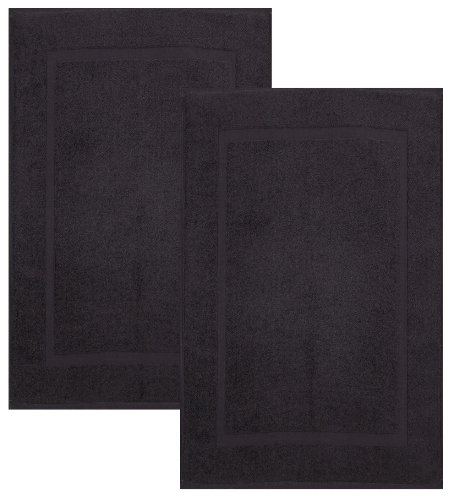 2er-Set Badematten, 50x70 cm, 2x Badvorleger Graphit