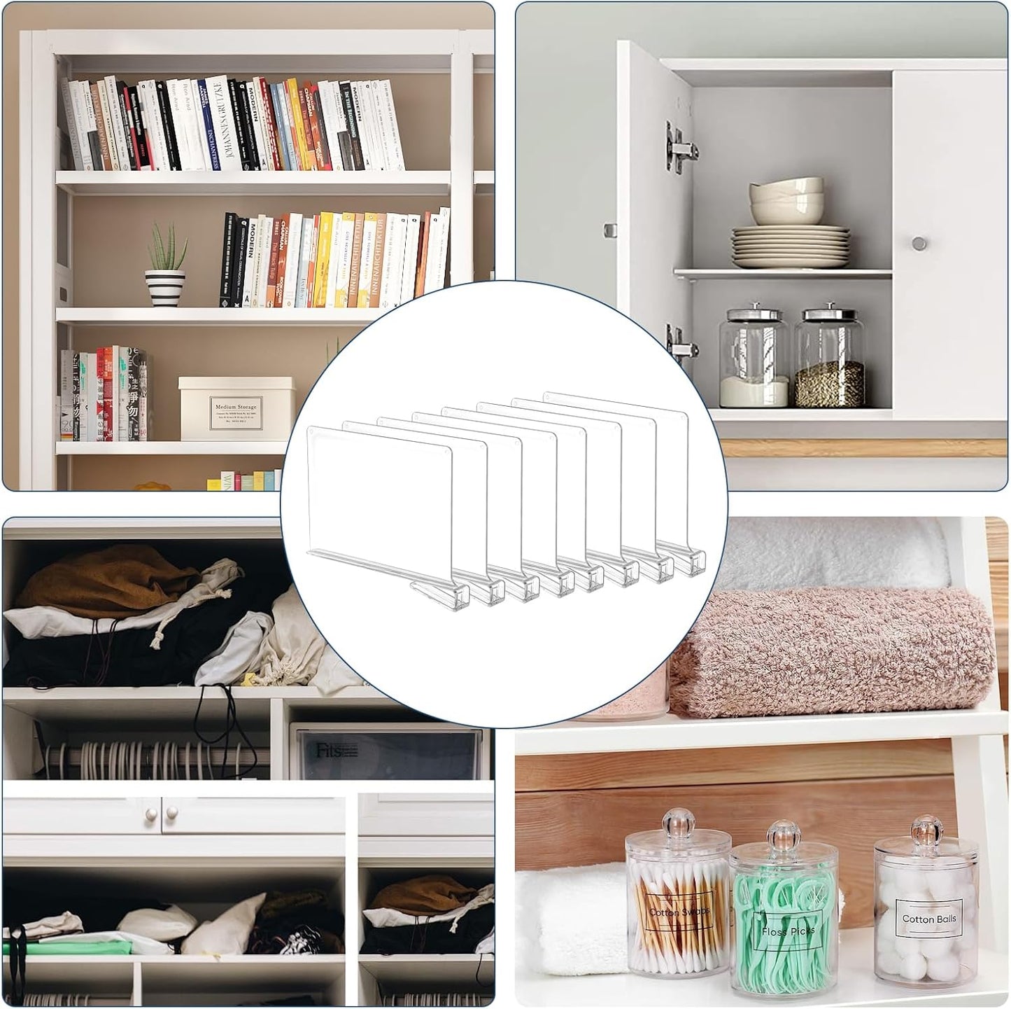 8-teiliges Regaltrenner-Set